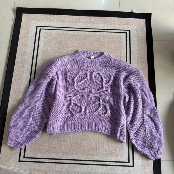Lavender Cable Knit Sweater